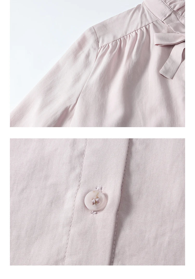 MISHOW French Ribbon Stringy Selvedge Neck Shirt Lyocell MXE13C0383
