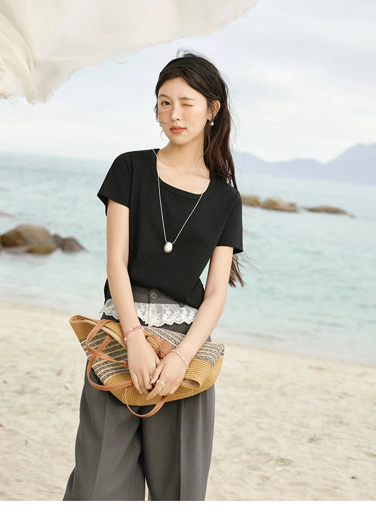 MISHOW Gray High Waist Wide Leg Pants Retro Office MXE32K0921