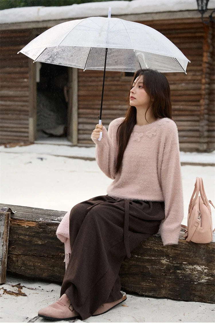 Mishow Elegant Handmade Crochet Bowknot Sweater MXE87Z2679