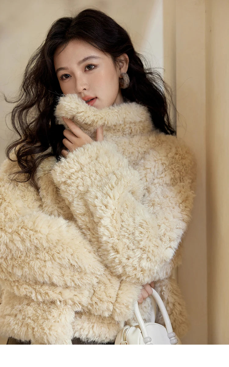 MISHOW Faux Fur Jacket Turn Down Collar Reversible MXD55W0648