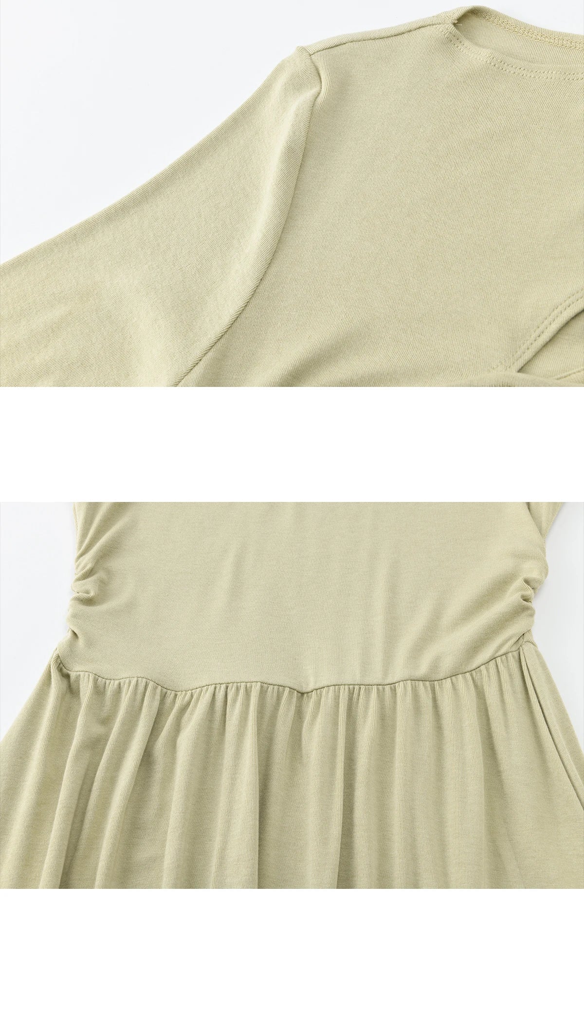 Mishow Light Green Cutout Neck Hollow Ribbon Dress MXF13L2556
