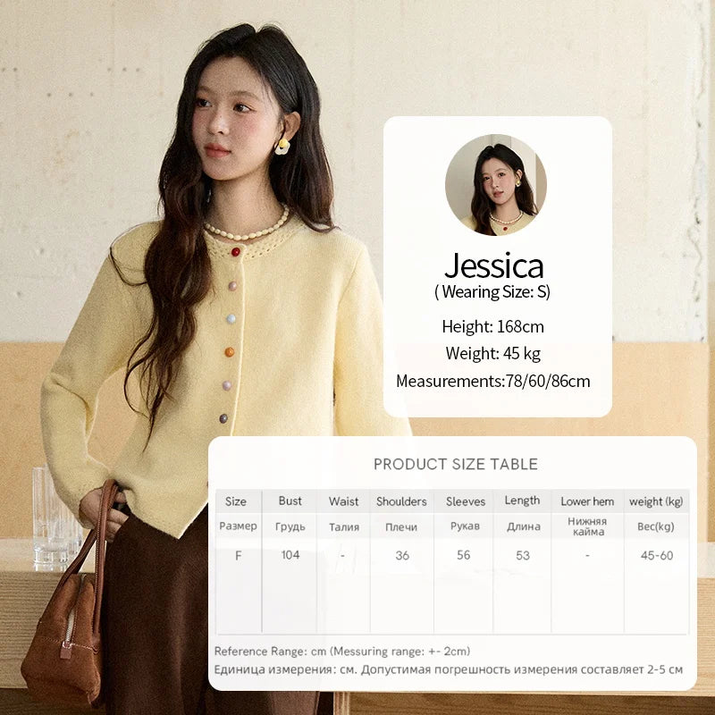 Mishow Rainbow Button Hollow Out Cardigan MXE90Z2796