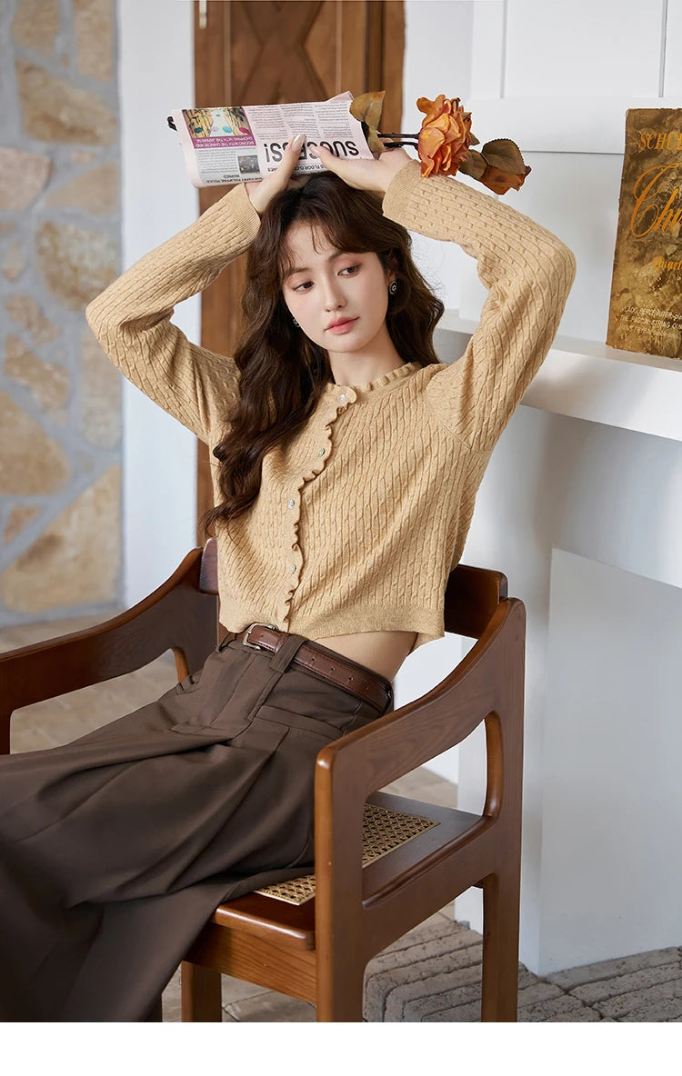 MISHOW Pleated Midi Skirt A-LINE Pockets Split Back Hem MXC42B0118