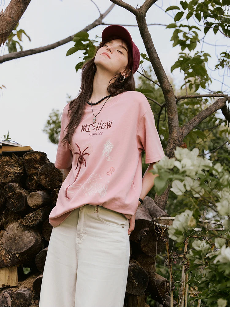 Mishow Coconut Tree Print Holiday Tee MXE31T0516