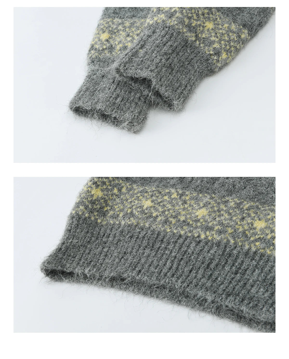 Mishow Fair Isle Removable Hood Sweater MXE94Z2979