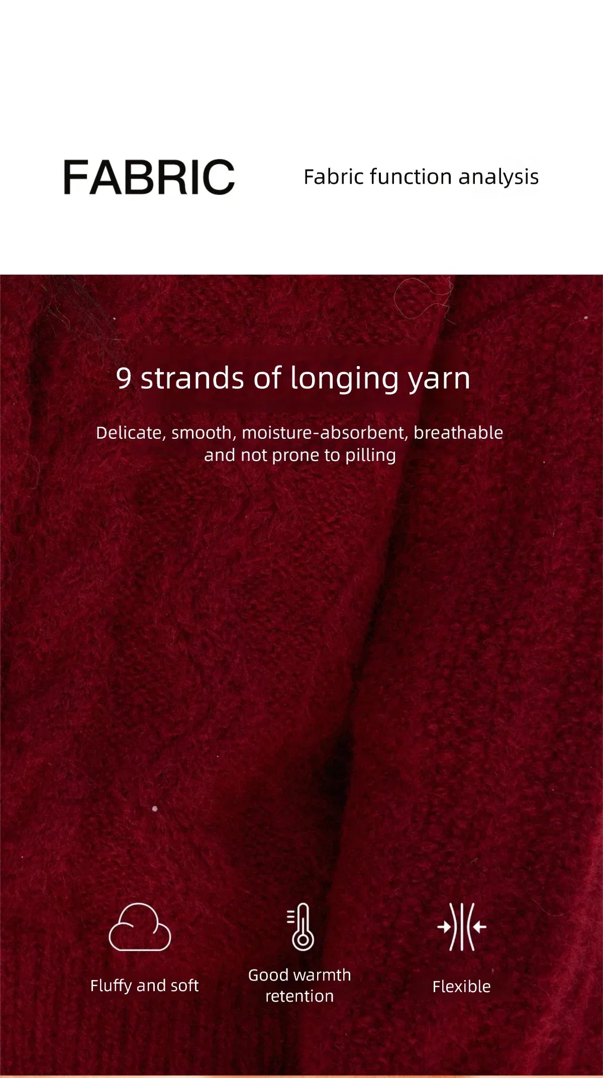 Mishow Red Cable Knit Stand Collar Cardigan MXE92Z2827