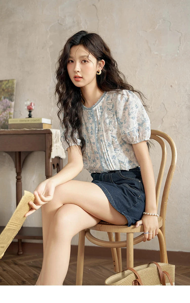 Mishow High Waisted Denim Skirt MXD23B0366