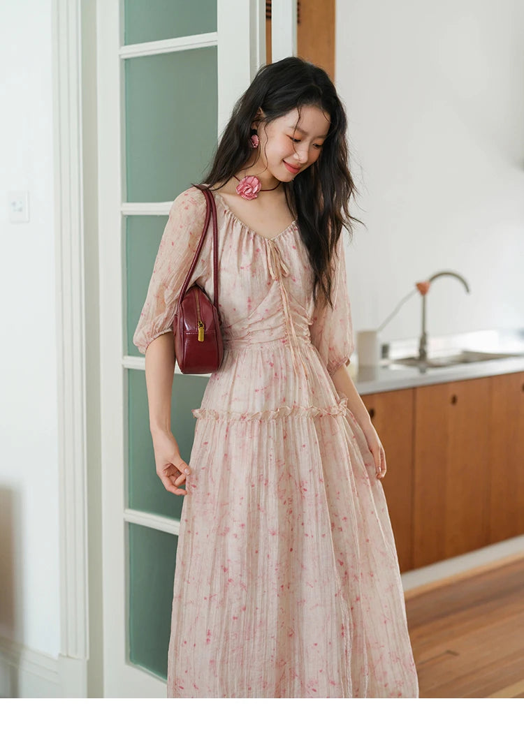 Mishow Korean Floral Convertible Off Shoulder Dress MXE41L2479