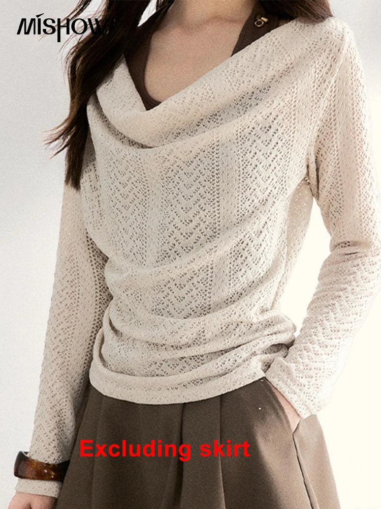 Mishow Halter Camisole & Swinging Collar Knit Set MXF108T0751