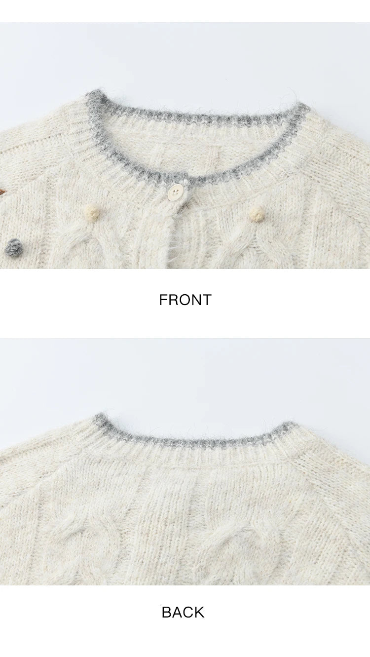 Mishow Hand-Crocheted Wool Blend Cardigan MXE48Z2575