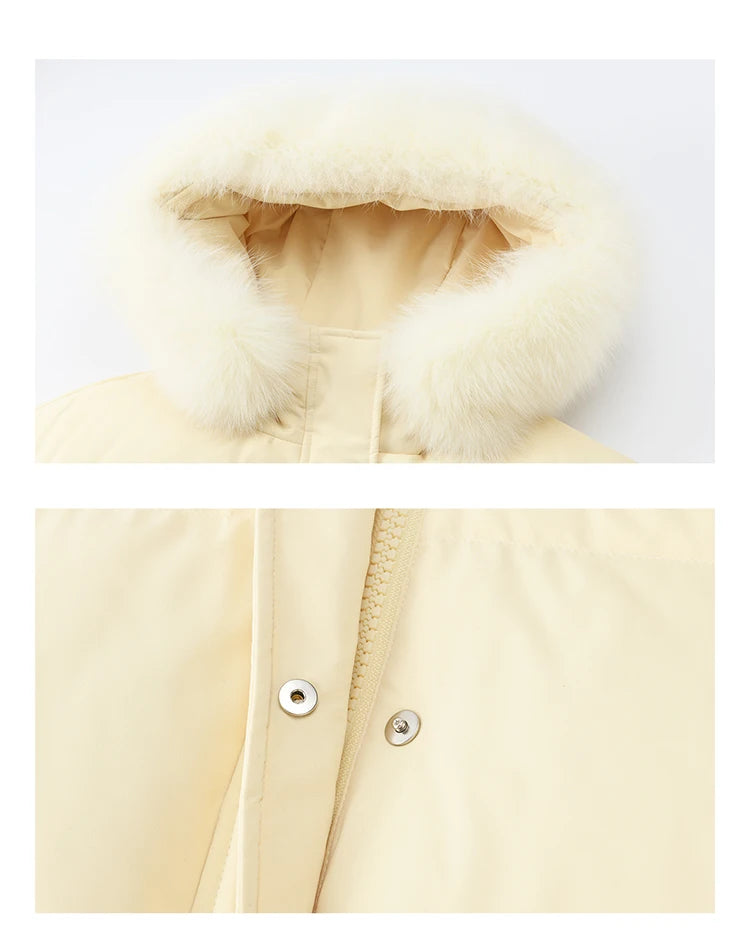 Mishow Short Detachable Fur Collar Down Jacket MXE87Y0084