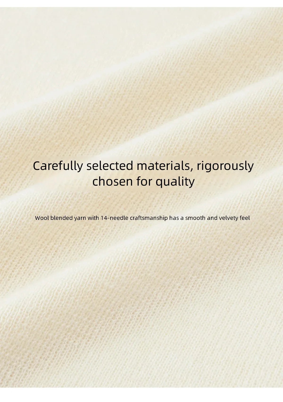 Mishow Beige Asymmetrical Collar Wool Sweater MXF11Z2918