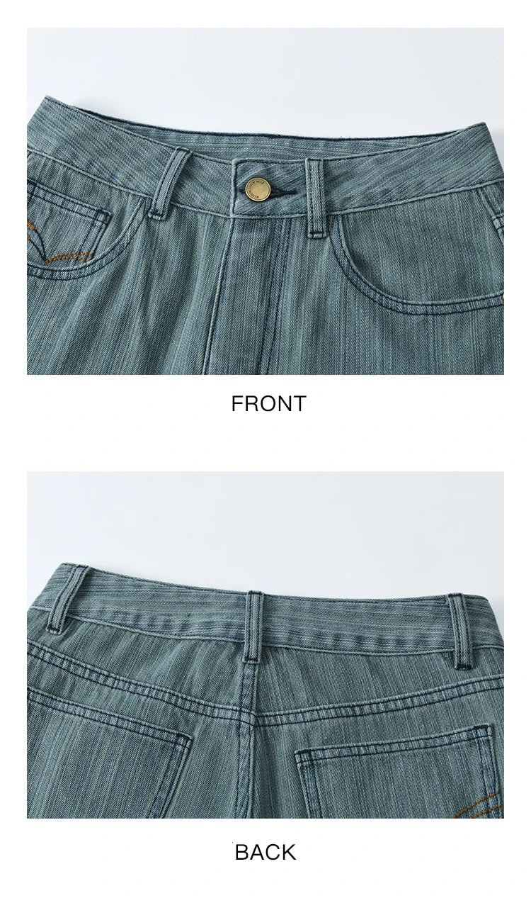 Mishow Embroidery Pockets Straight Leg Jeans MXE14K0870