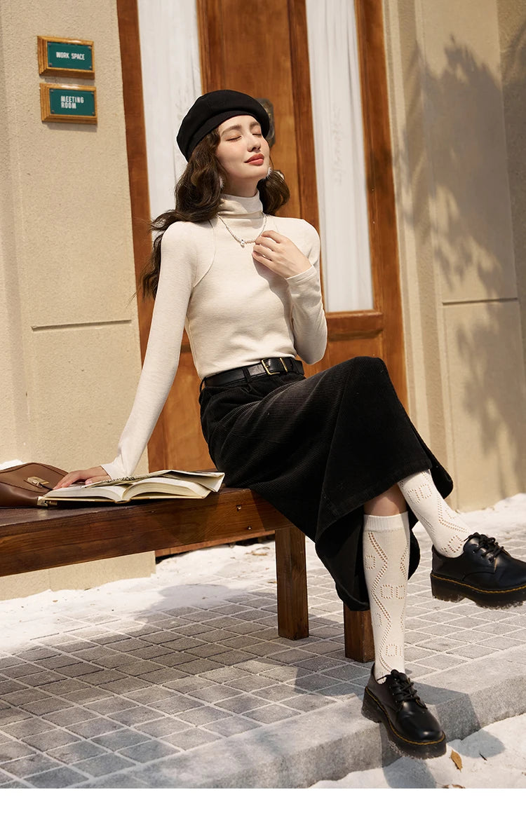 Mishow Mock Neck Bottoming Shirt MXC58Z0290