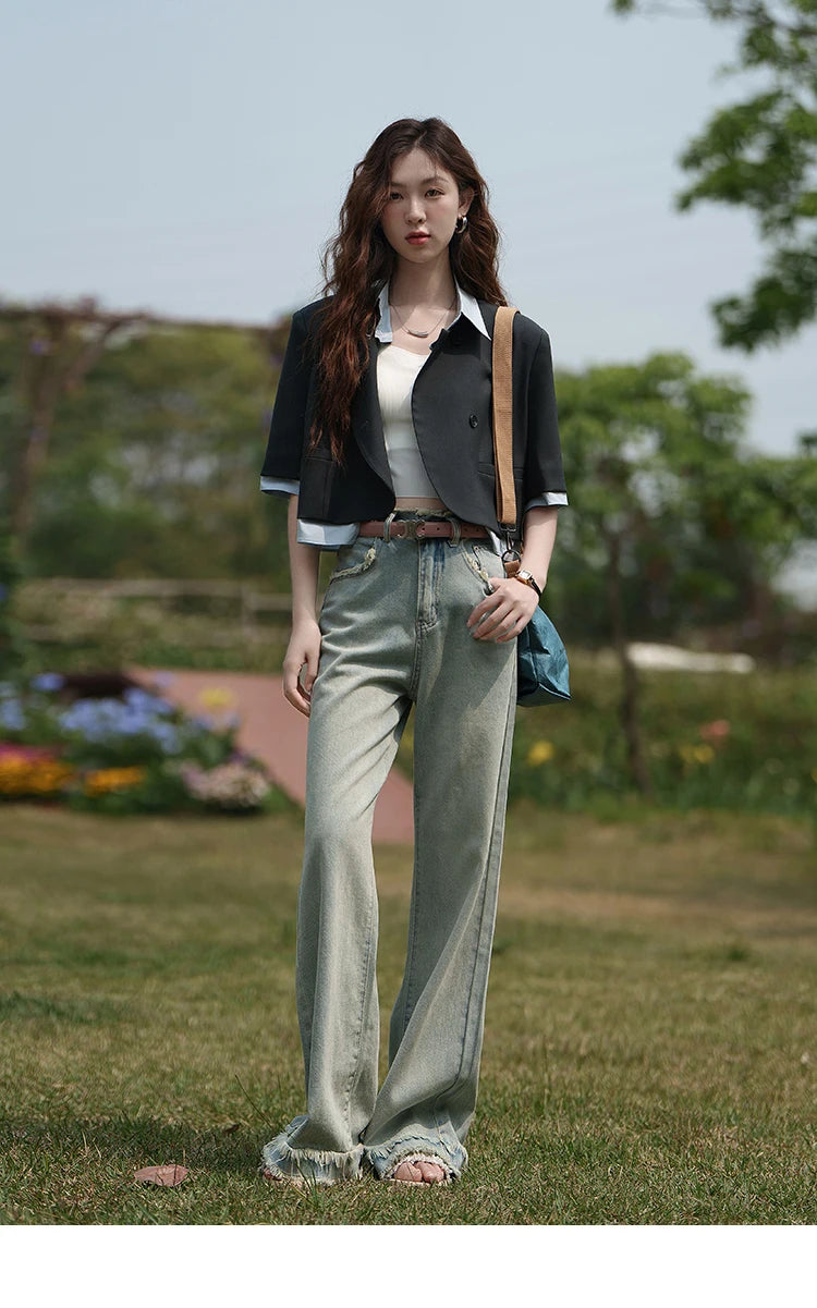 Mishow Fake Two Short Suit Jacket MXC33W0016