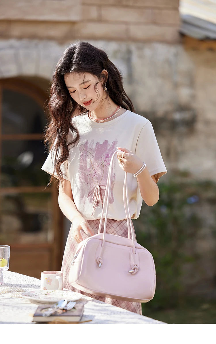 Mishow Iris Spray Print Cool Cotton Tee MXE13T0453