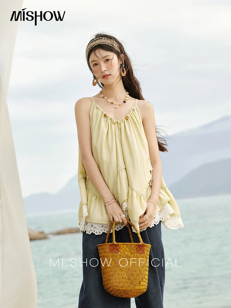 Mishow French Lace Hollow Flower Camisole MXE33X1758