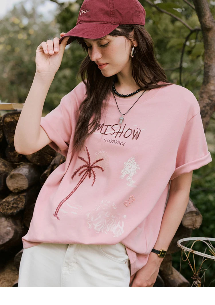 Mishow Coconut Tree Print Holiday Tee MXE31T0516