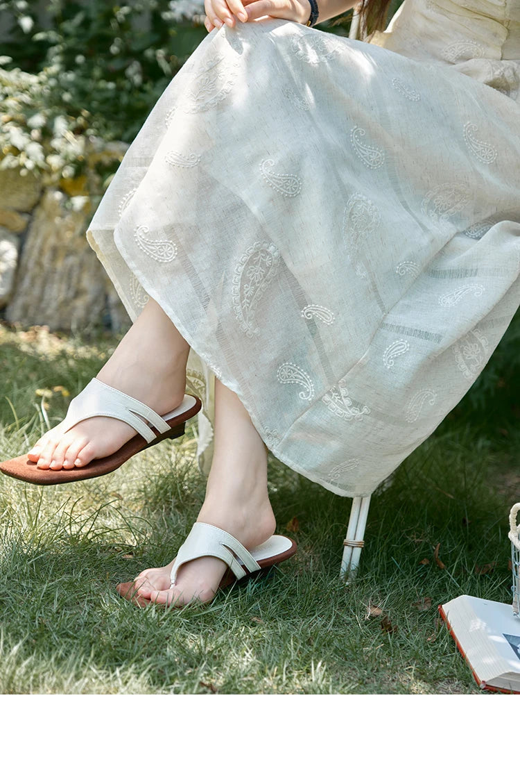 Mishow Paisley Embroidery Square Neck Puff Sleeve Dress MXE34L2265