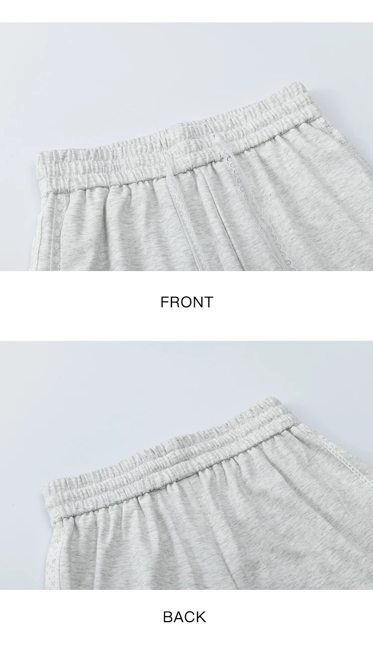 MISHOW Light Grey High Waist Pants Elastic Waist Wide Leg MXE31K0901