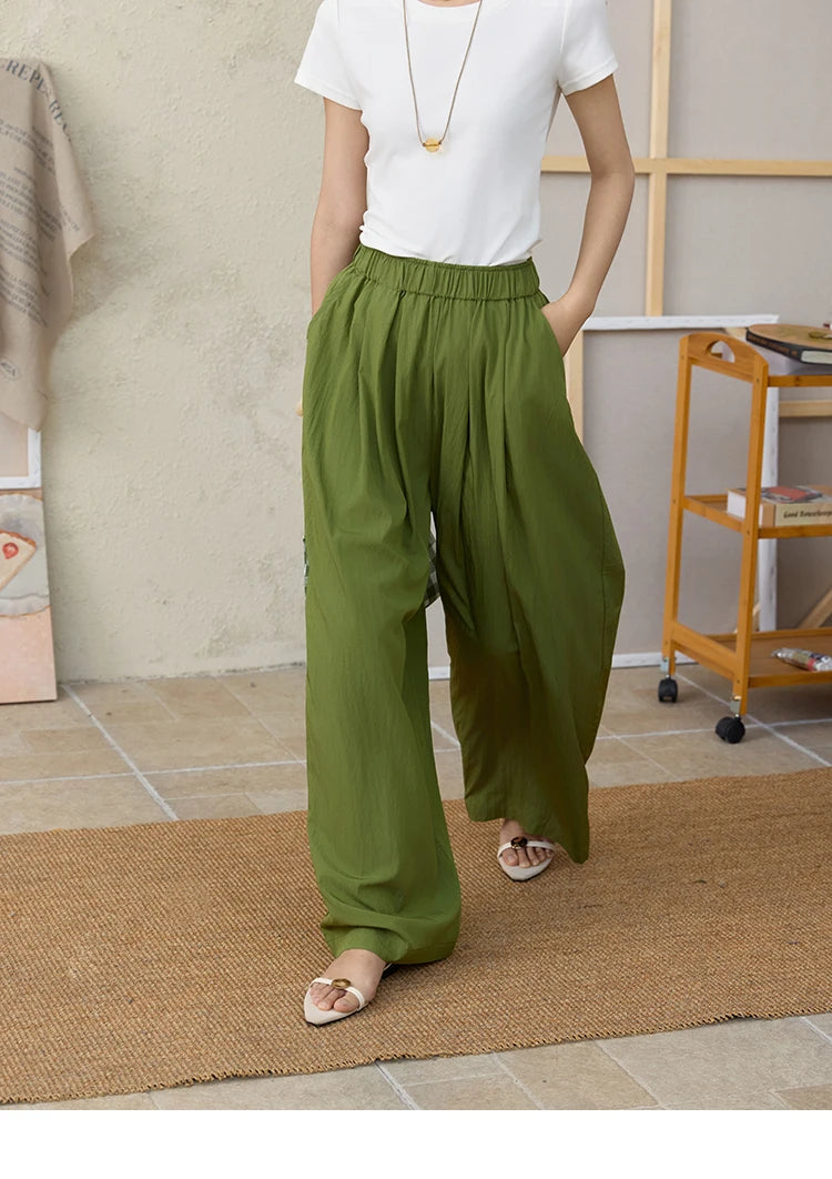 MISHOW High Waist Elastic Wide Leg Pants Slimming MXE31K0920