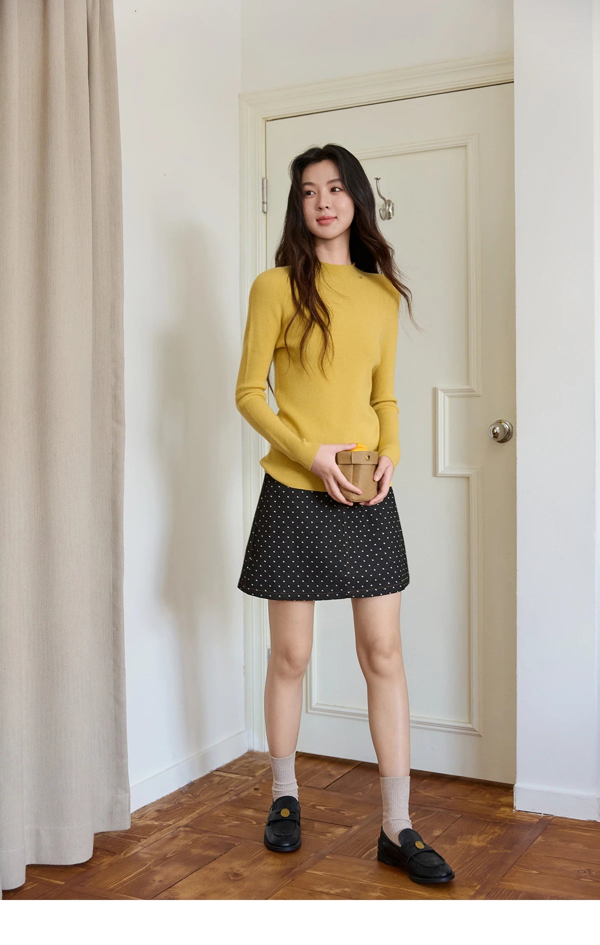 Mishow Minimalist Mock Neck Slim Pullover MXE48Z2583