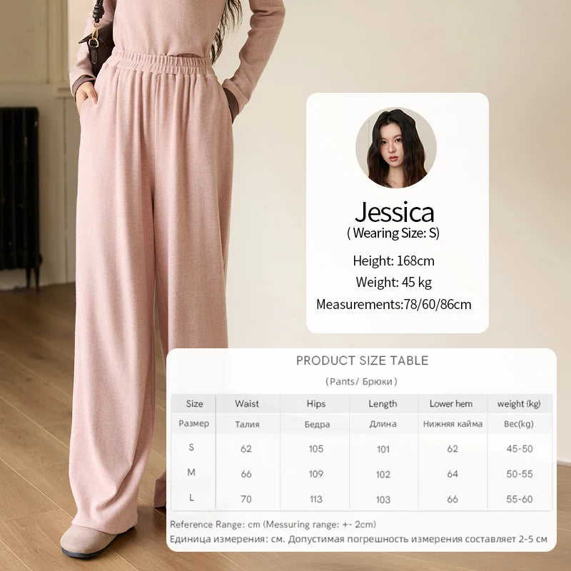 MISHOW Elastic Waist Casual Pants Loose Wide Leg Trousers MXE89K1119