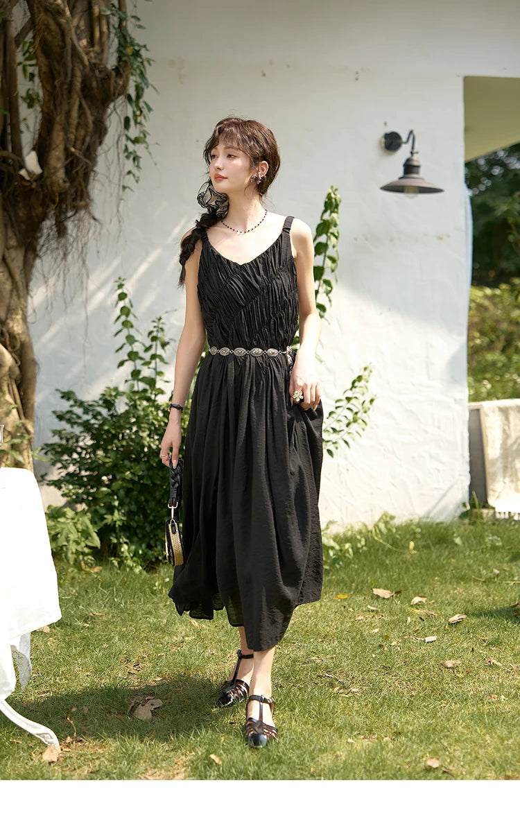 MISHOW French Pleated Suspender Dress MXD26L1939