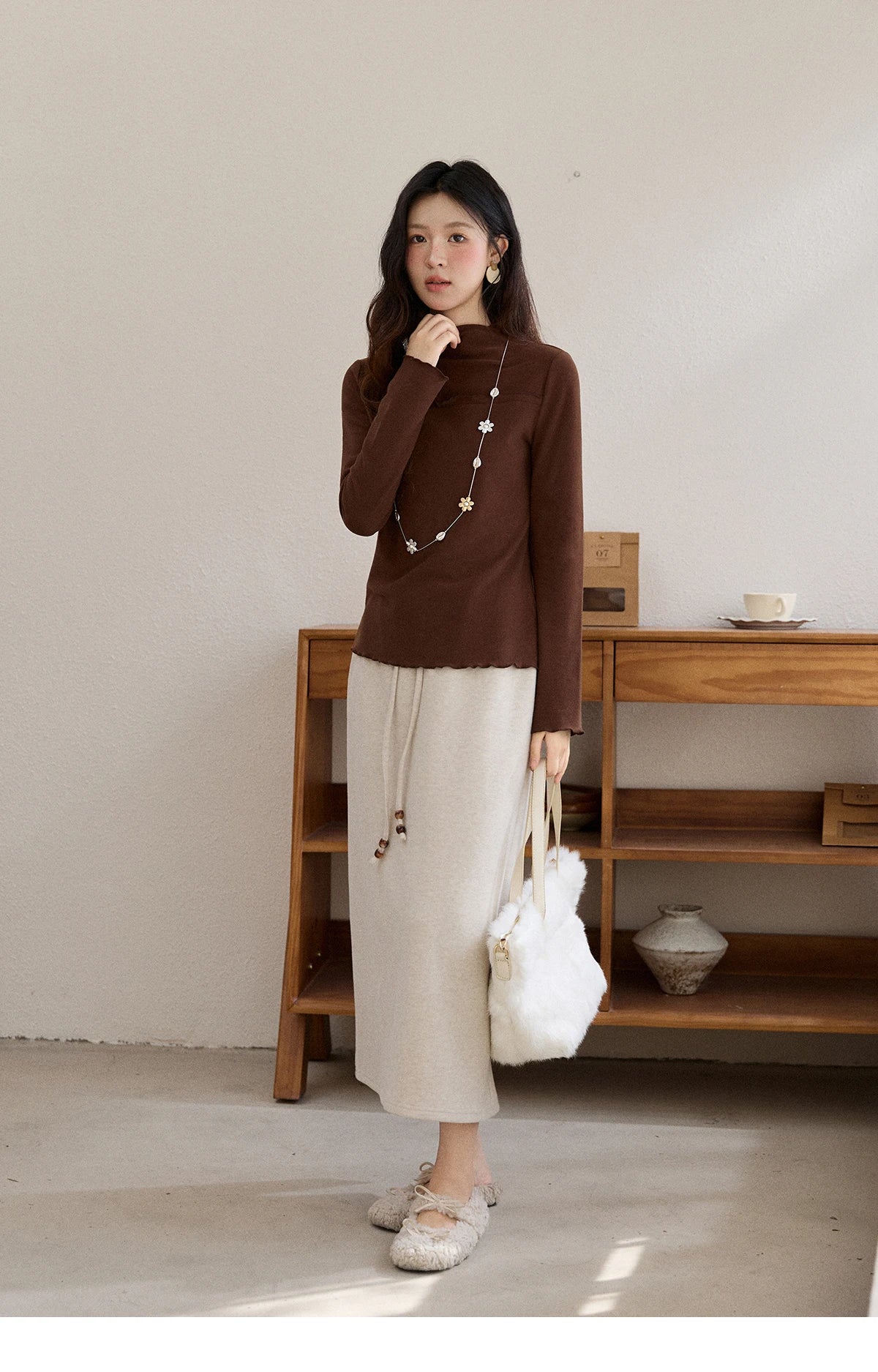 Mishow Multi-Color Thermal Turtleneck Top MXE91Z2784