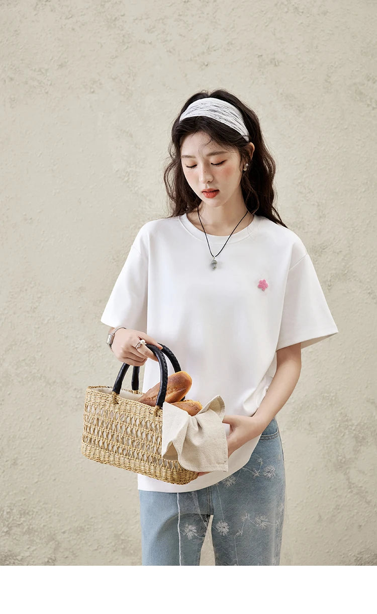 Mishow Graffiti Letter Print Round Neck Tee MXE15T0475