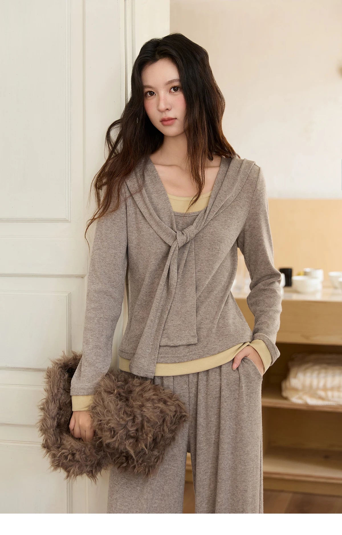 Mishow Retro Solid Sailor Collar Shawl Pullover MXE89T1419