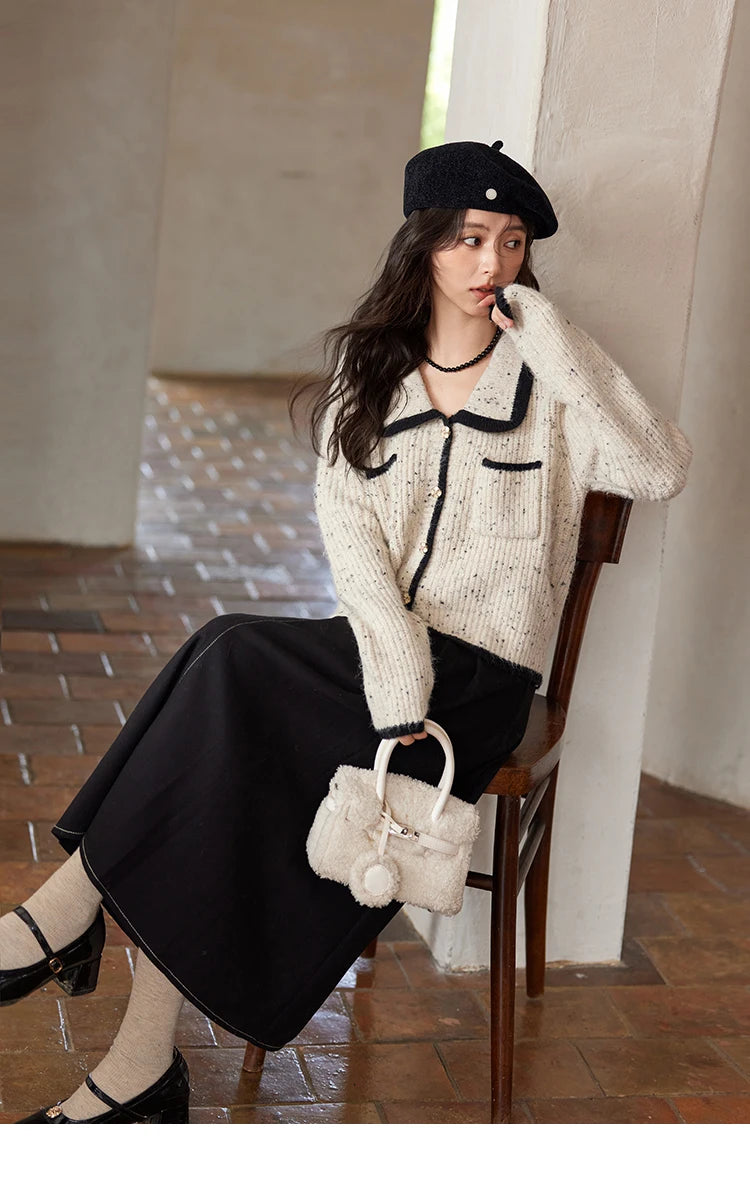 Mishow Color Clash Pocket Cardigan MXD55Z1054dy MXD55Z1054