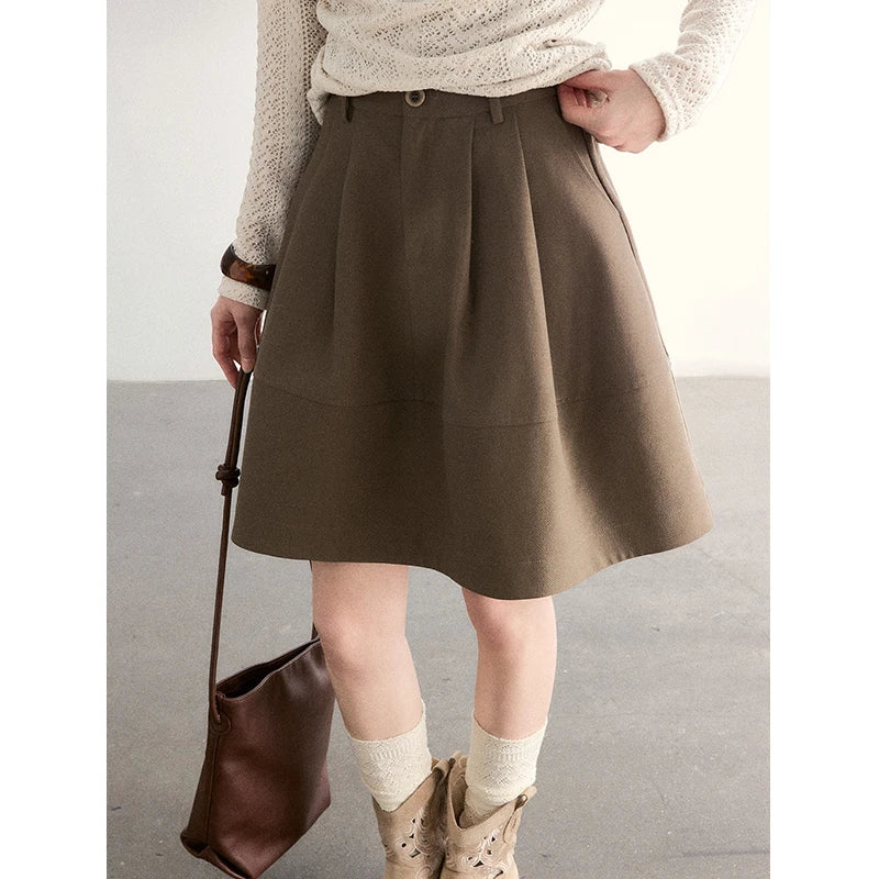 Mishow A-Line Flower Bud Pleated Skirt MXF108B0767