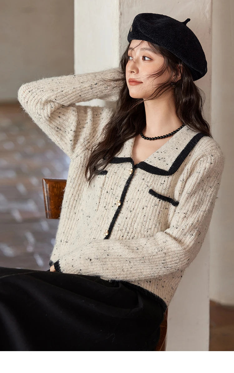 Mishow Color Clash Pocket Cardigan MXD55Z1054dy MXD55Z1054