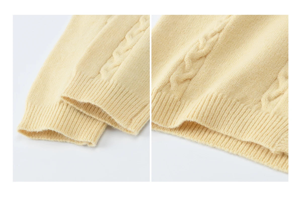 Mishow Peter Pan Collar Floral Cable Cardigan MXF11Z2904