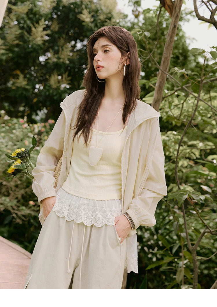 Mishow Hooded Lace Sunscreen Cardigan MXE33W0780