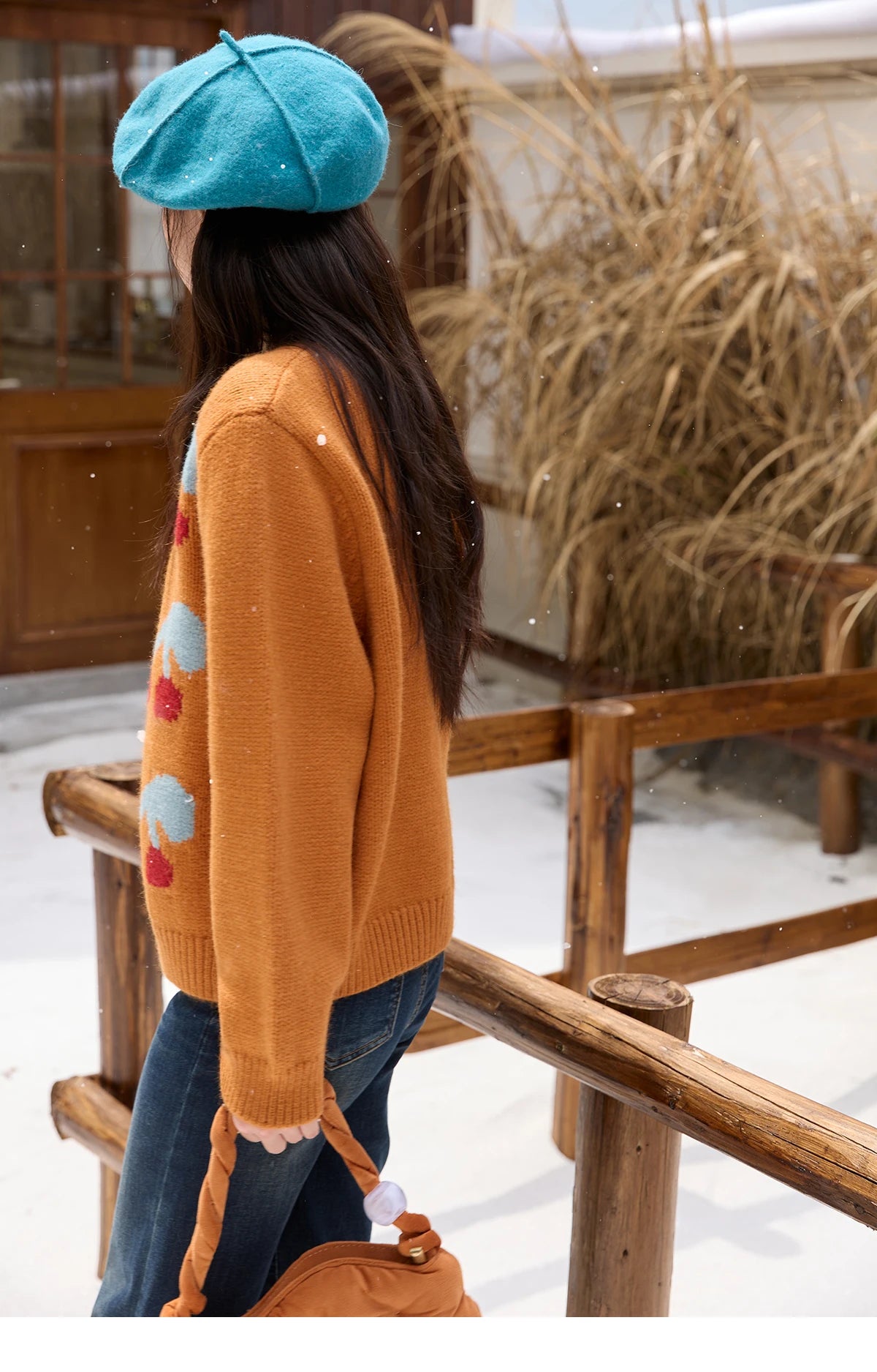 Mishow Cherry Jacquard Retro Sweet Cardigan MXE88Z2689