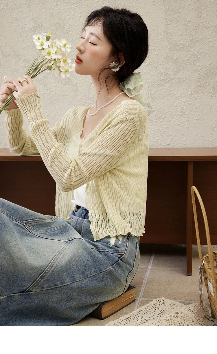Mishow Casual V-Neck Slim Knit Cardigan MXE16Z1193