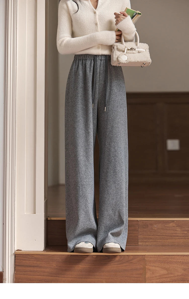 MISHOW High-Waist Wide Leg Pants Drawstring Thin MXD34K0824