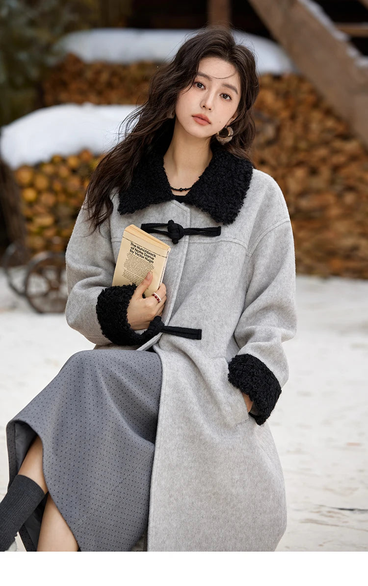 MISHOW High Waist Wave Point Split Skirt A-LINE Midi Zipper MXD58B0630