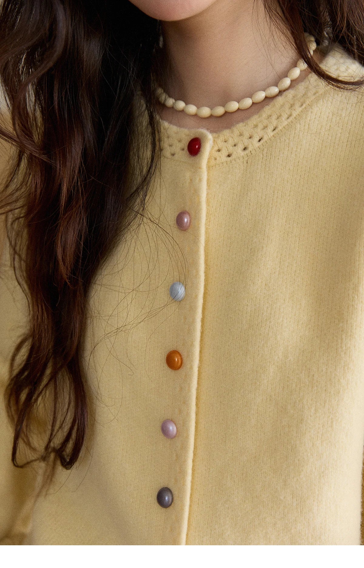 Mishow Rainbow Button Hollow Out Cardigan MXE90Z2796