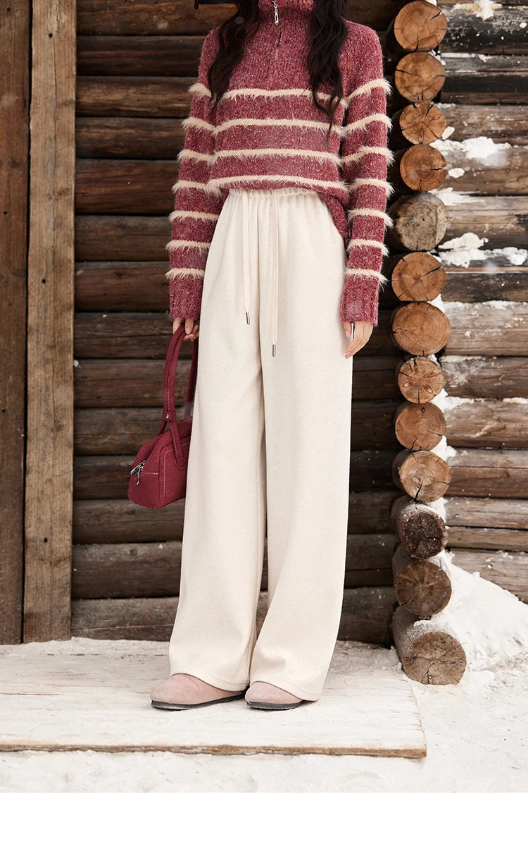 MISHOW High-Waist Wide Leg Pants Drawstring Thin MXD34K0824