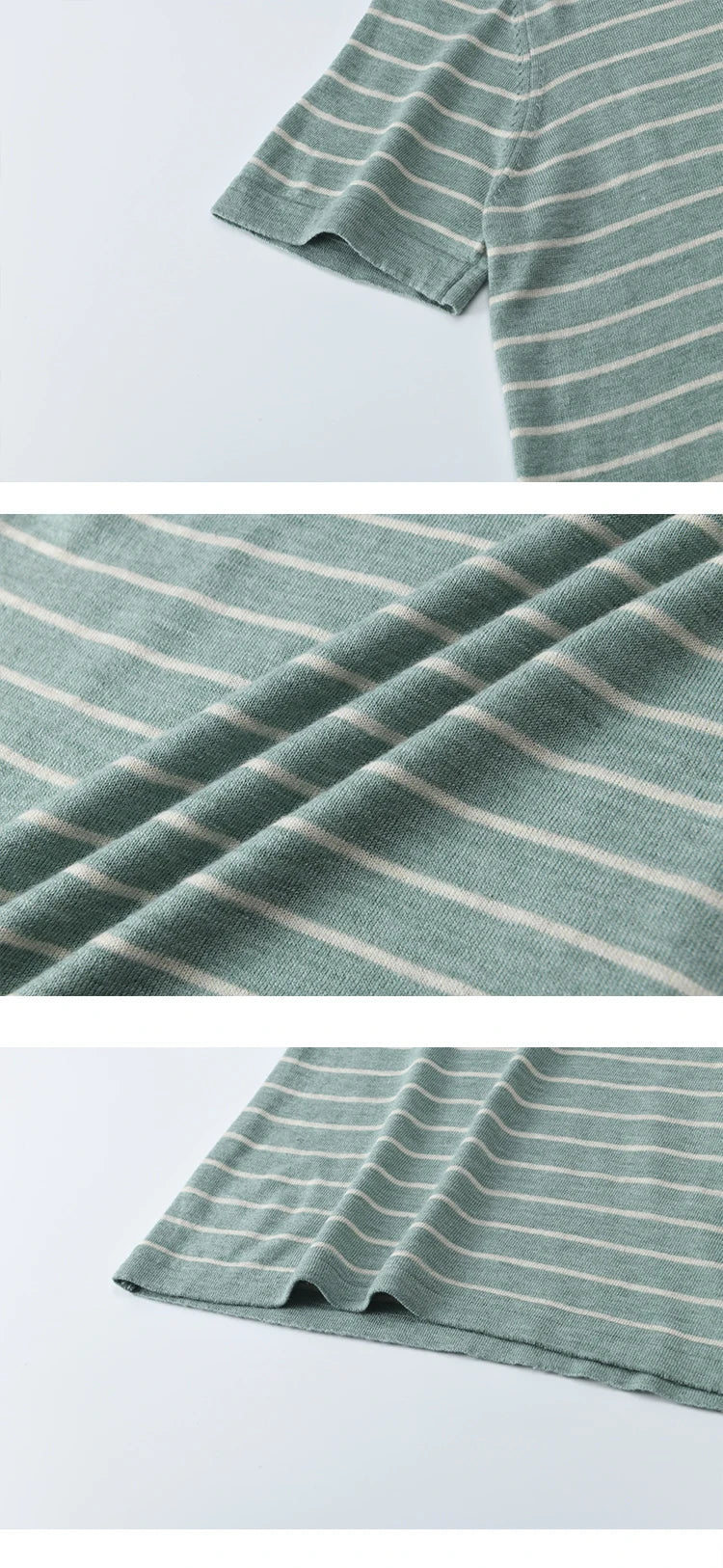 Mishow Striped Contrast Round Neck Tee MXE35Z1270