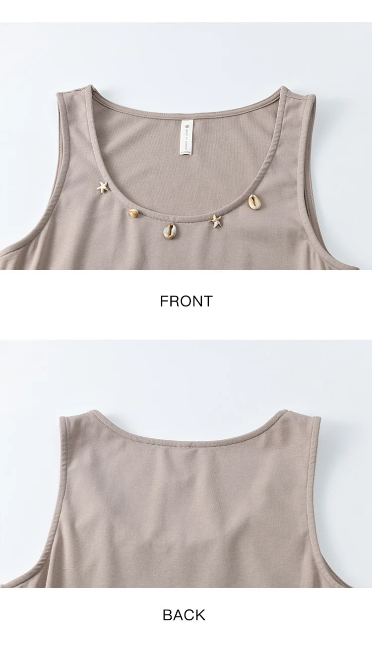 Mishow Solid Sleeveless Round Neck Long Dress MXE33L2205