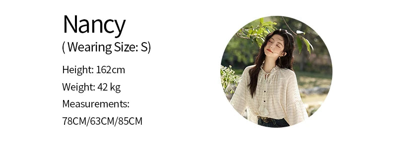 MISHOW French Striped Blouse Lace Collar Chiffon MXE12C0387