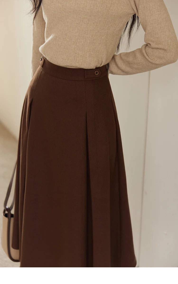 Mishow Plaid Tweed Jacket & Pleated Midi Skirt Set MXD46W0460