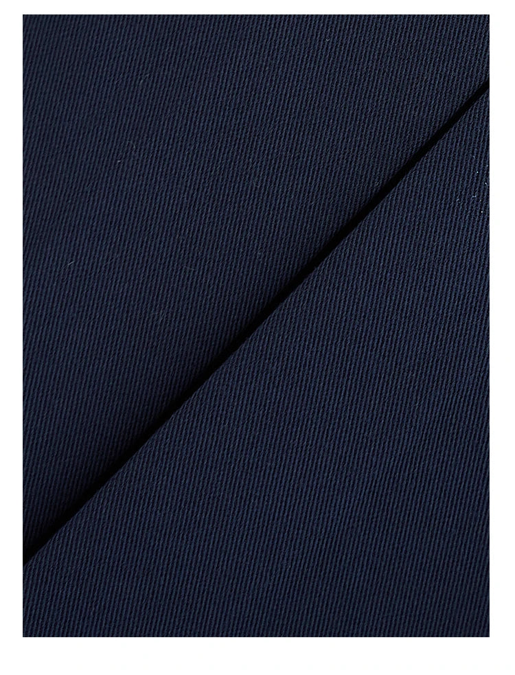 Mishow Dark Blue Pleated Metal Buckle A-Line Skirt MXD12B0224