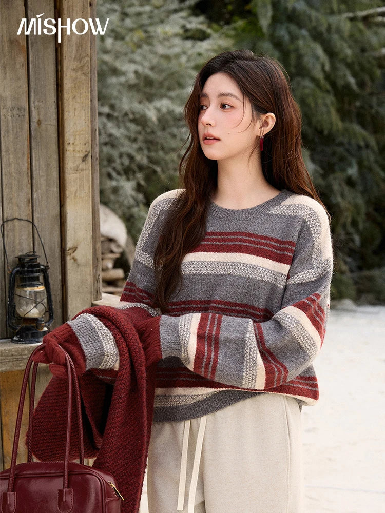 Mishow Warm Loose Knit Pullover Sweater MXE92Z2828