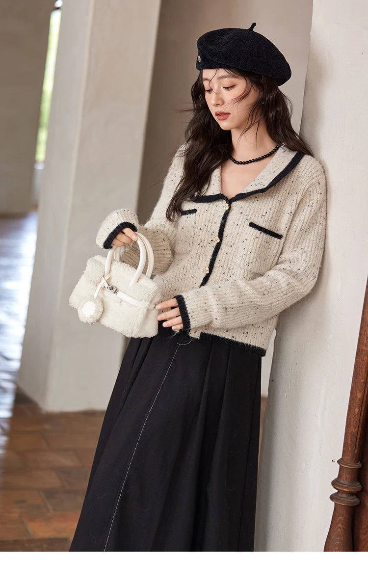Mishow Color Clash Pocket Cardigan MXD55Z1054dy MXD55Z1054