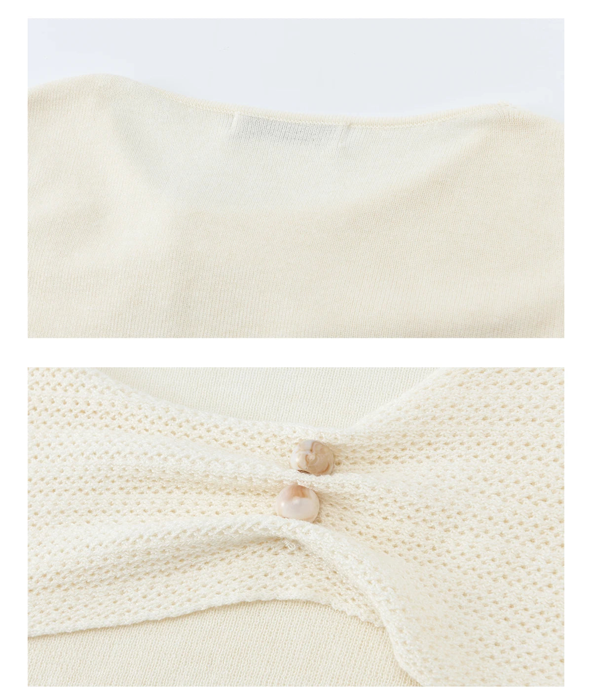 Mishow Beige Asymmetrical Collar Wool Sweater MXF11Z2918
